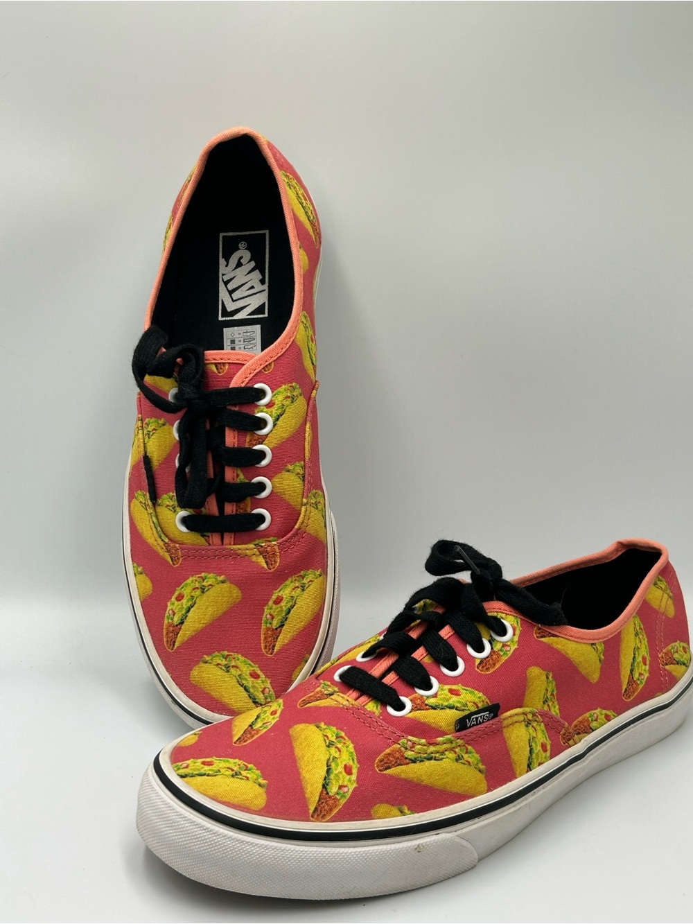 Vans Taco Print Authentic Sneakers Taco Tuesday Vans Unique Shoes Taco Lovers
